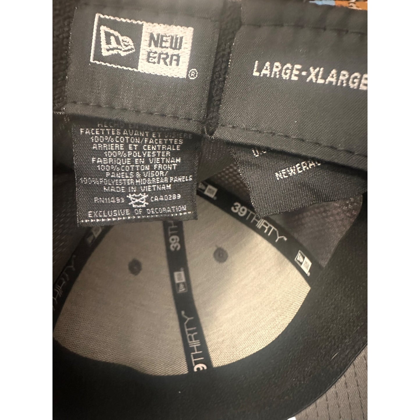 Florida State Seminoles Gray & Black Mesh Cap L/XL New Era 39 thirty