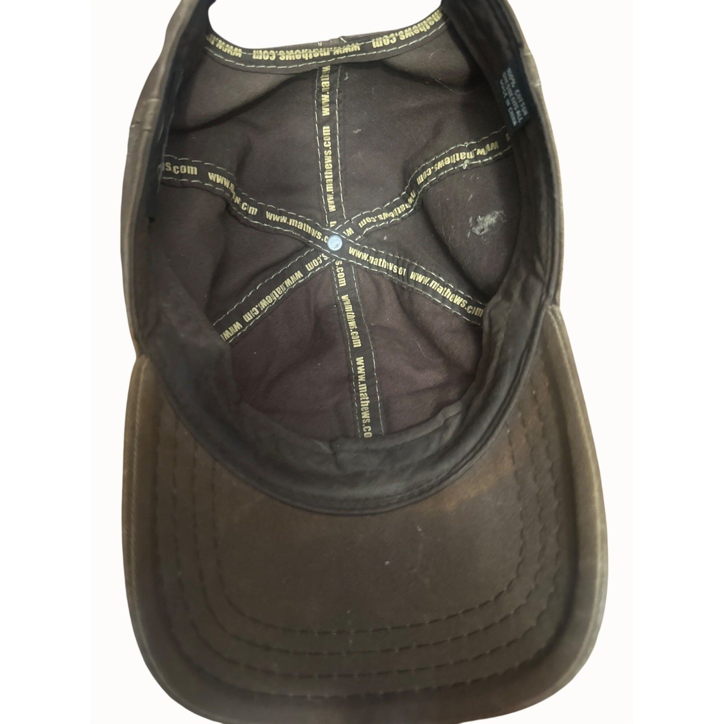 Mathews Solocam Brown Distressed Baseball Cap Hat Adjustable Strap Cotton One S