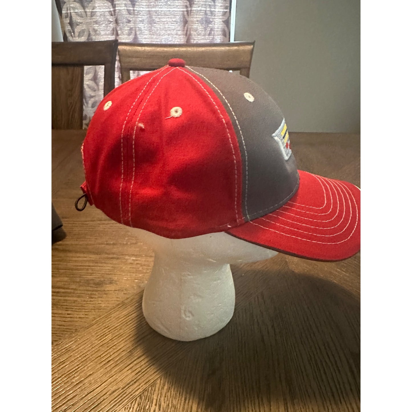 Cadillac Logo Red & Gray Adjustable Baseball Cap