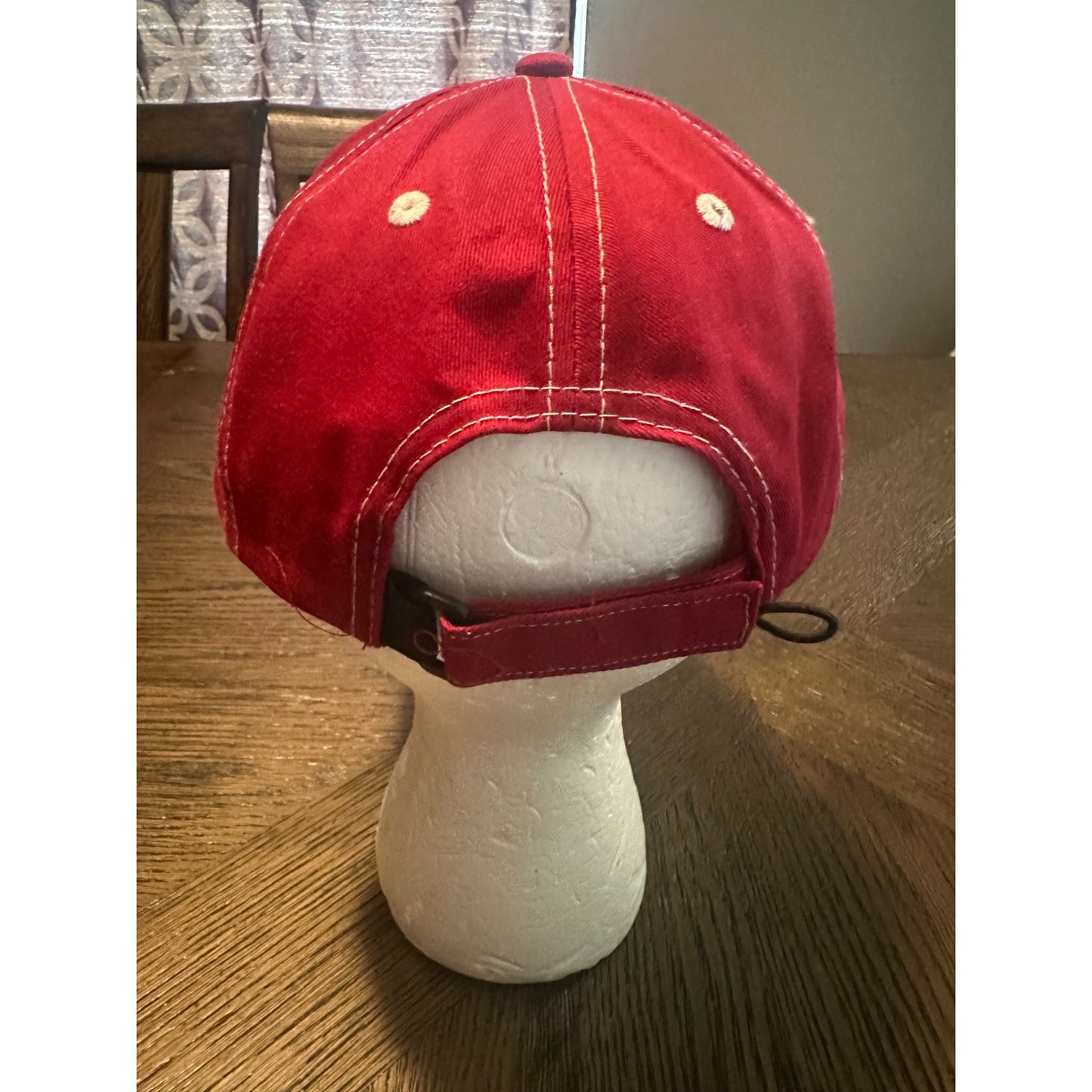 Cadillac Logo Red & Gray Adjustable Baseball Cap