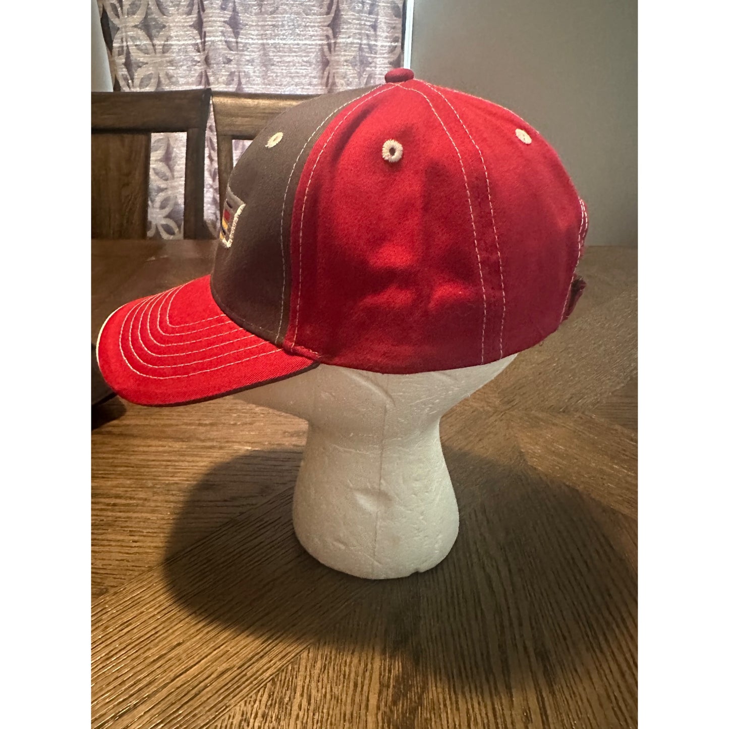 Cadillac Logo Red & Gray Adjustable Baseball Cap