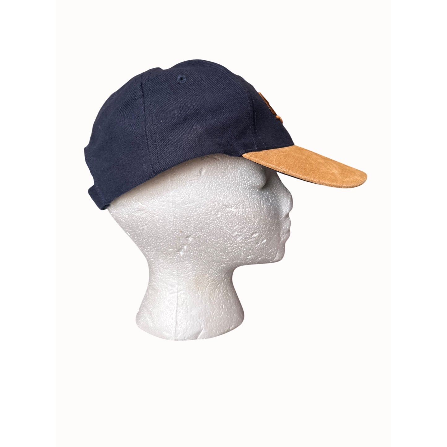 Costa Rica Best Original Pura Vida Embroidered Baseball Cap Navy Tan suede Adj