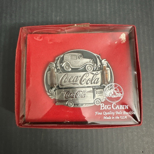 1991 COCA COLA-BIG CABIN BELT BUCKLE-NEW IN BOX.