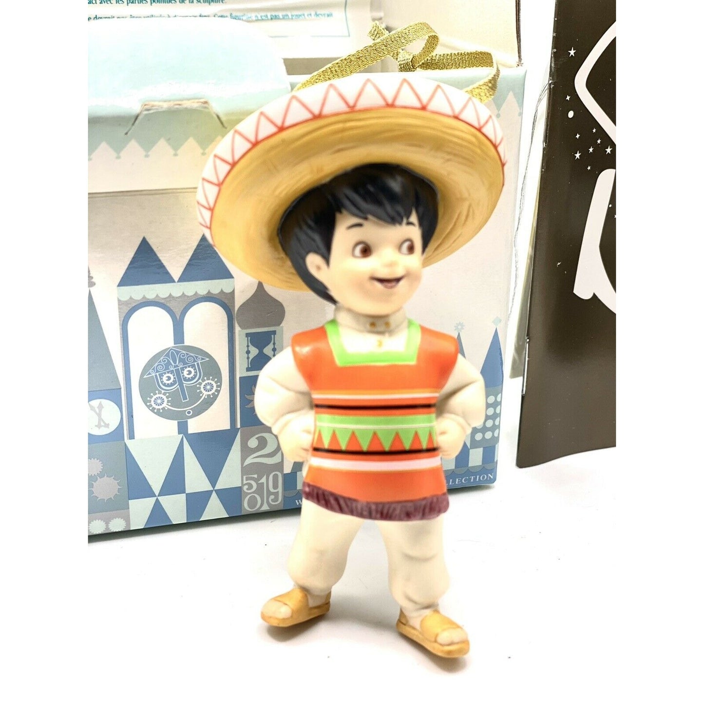 Its A Small World Ornament Mexican Boy Figurine With Sombrero Collectible Disney