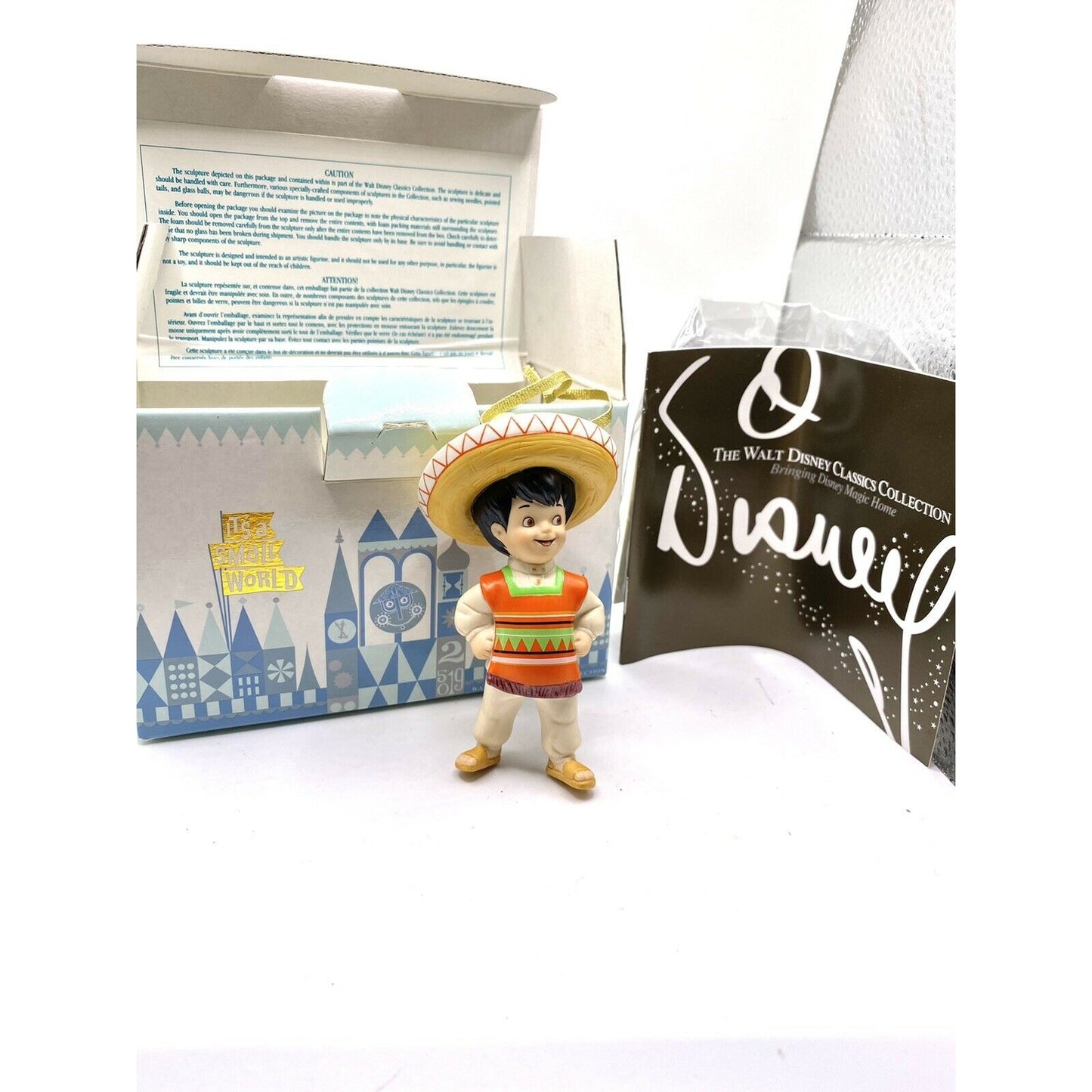 Its A Small World Ornament Mexican Boy Figurine With Sombrero Collectible Disney