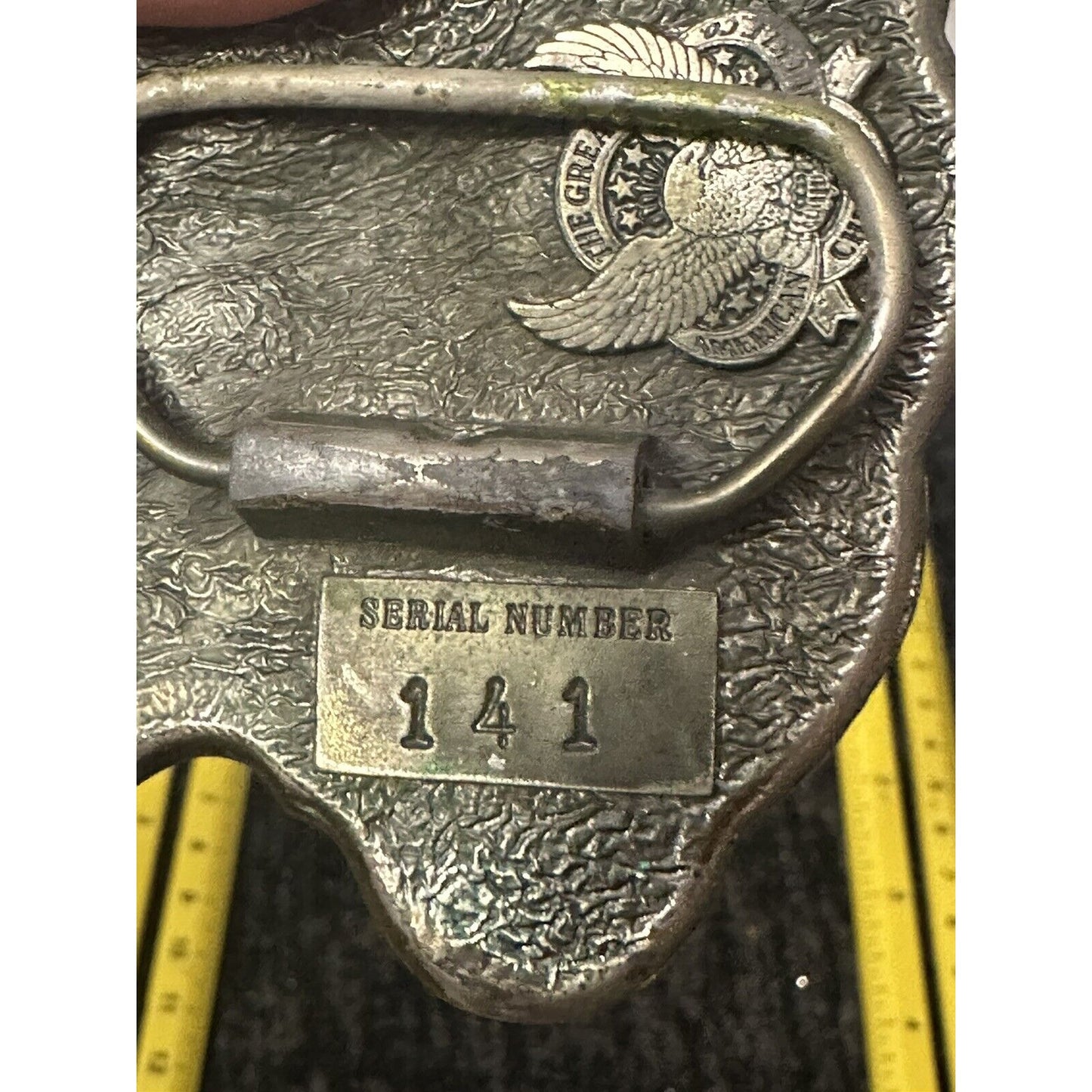 Texas Lone Star State Belt Buckle The Great American Buckle Company 1980 SN 141.