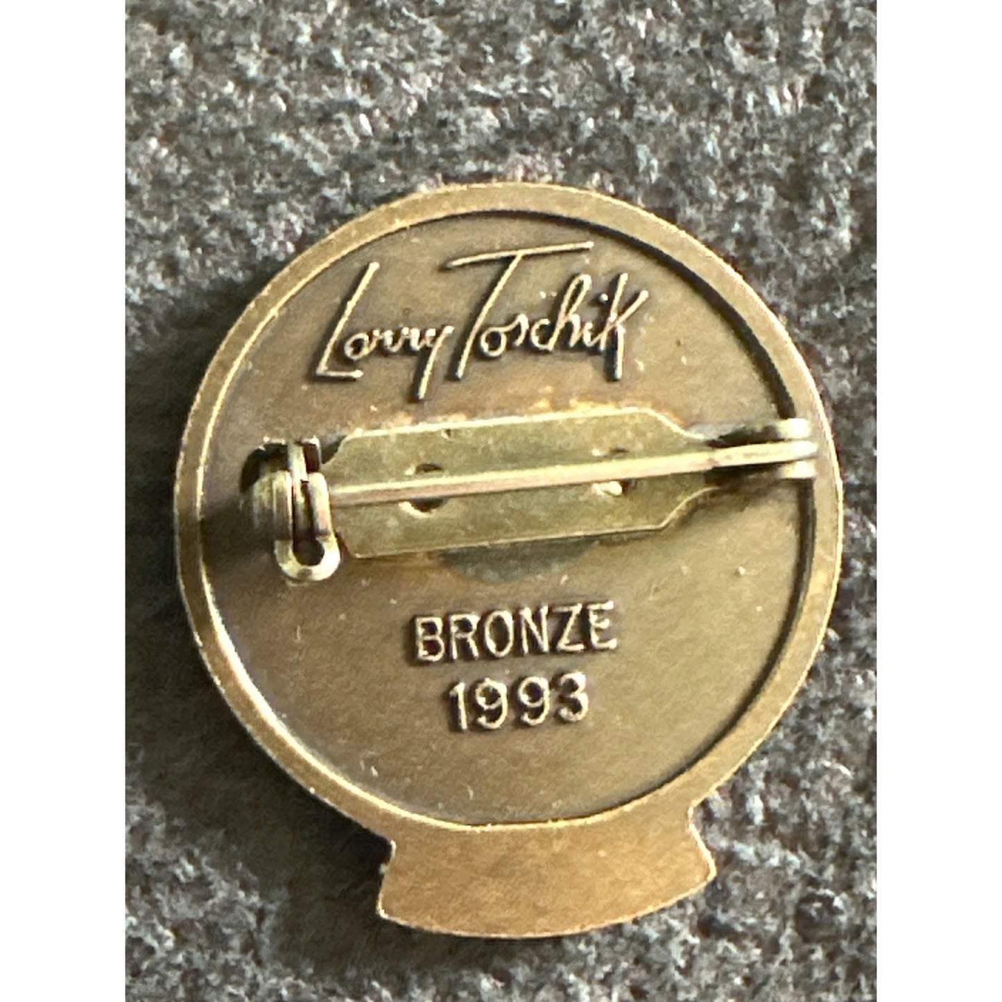 Ducks Unlimited Sponsor 10 Yrs Bronze Pin By Larry Toschik 1993 + case