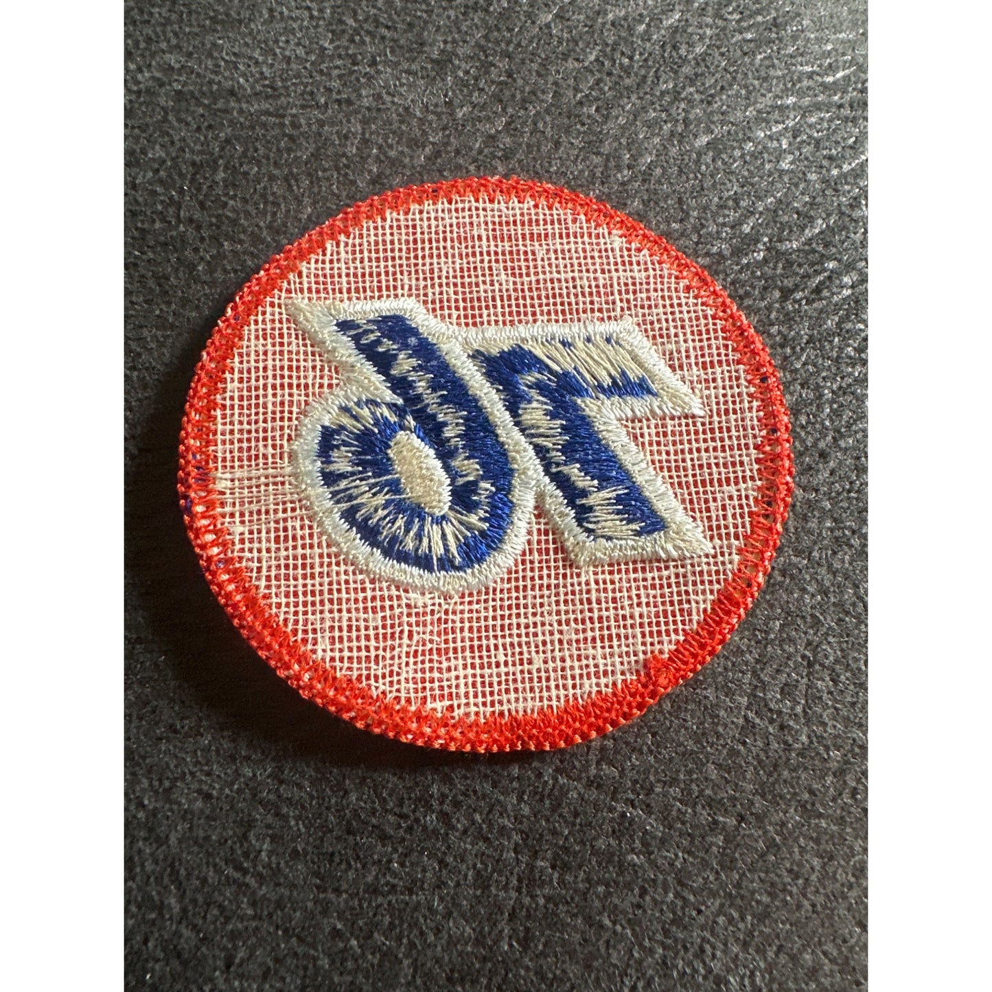 Union 76 Gasoline Patch Red Blue Round Embroidered