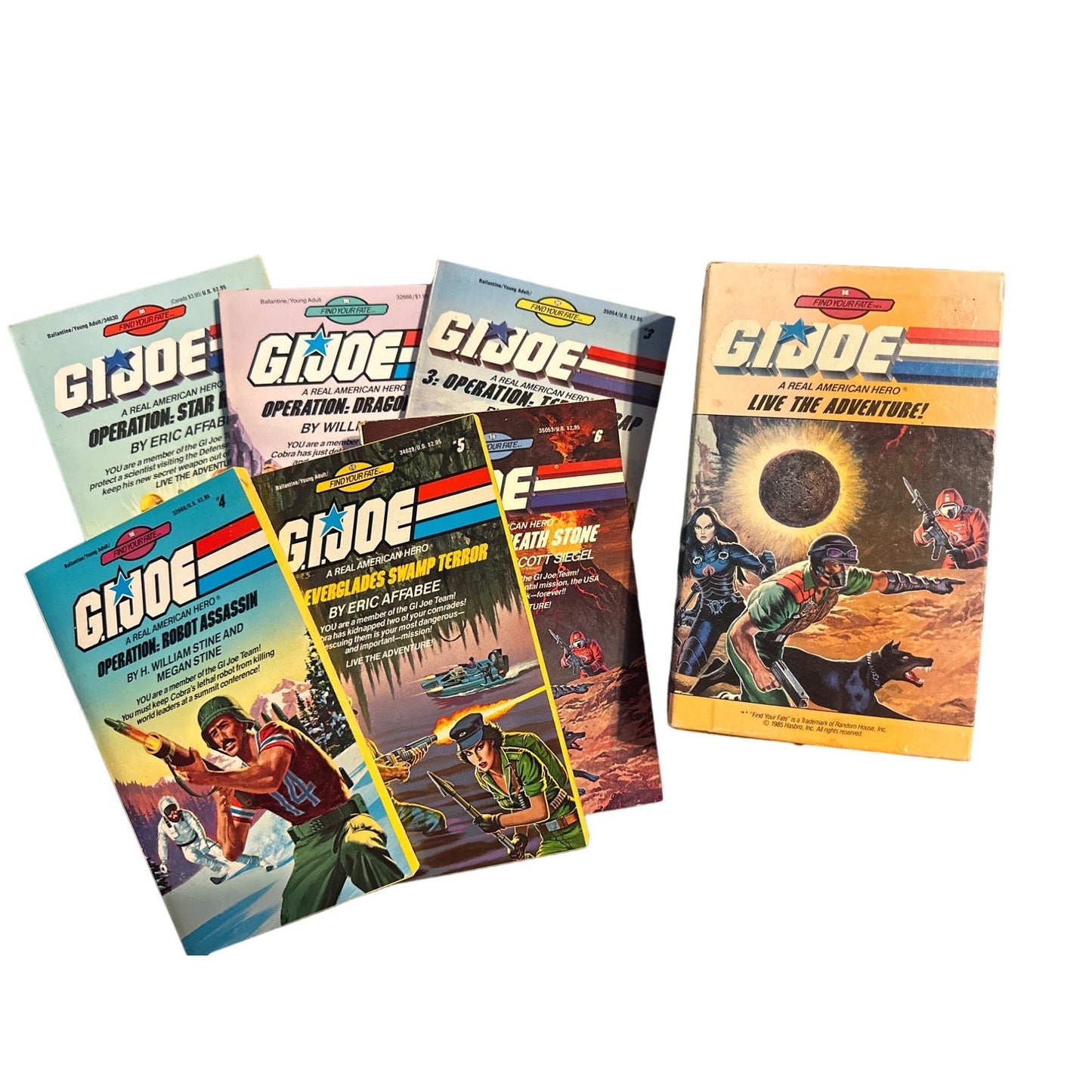 G.I. Joe Find Your Fate Adventure Books Set Of 6 1980s with box