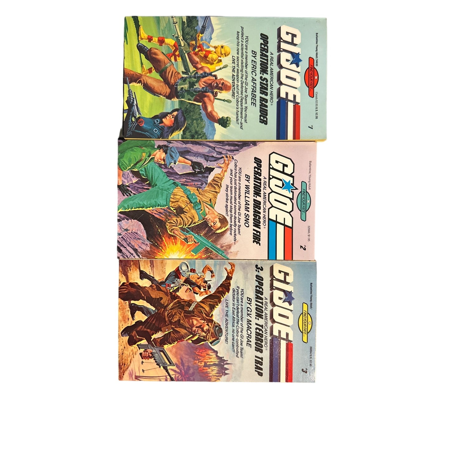 G.I. Joe Find Your Fate Adventure Books Set Of 6 1980s with box