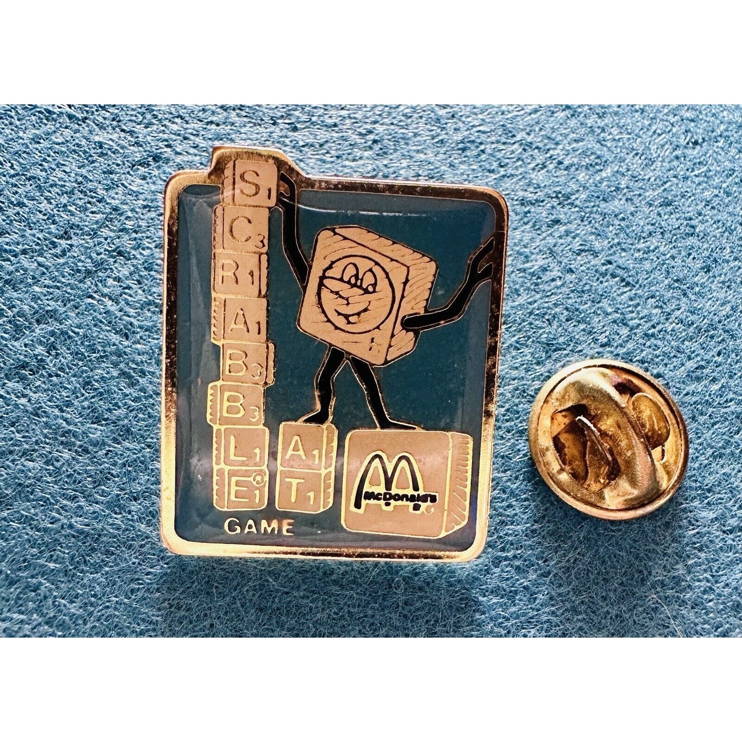 Scrabble at McDonald's Game Tile lapel pin