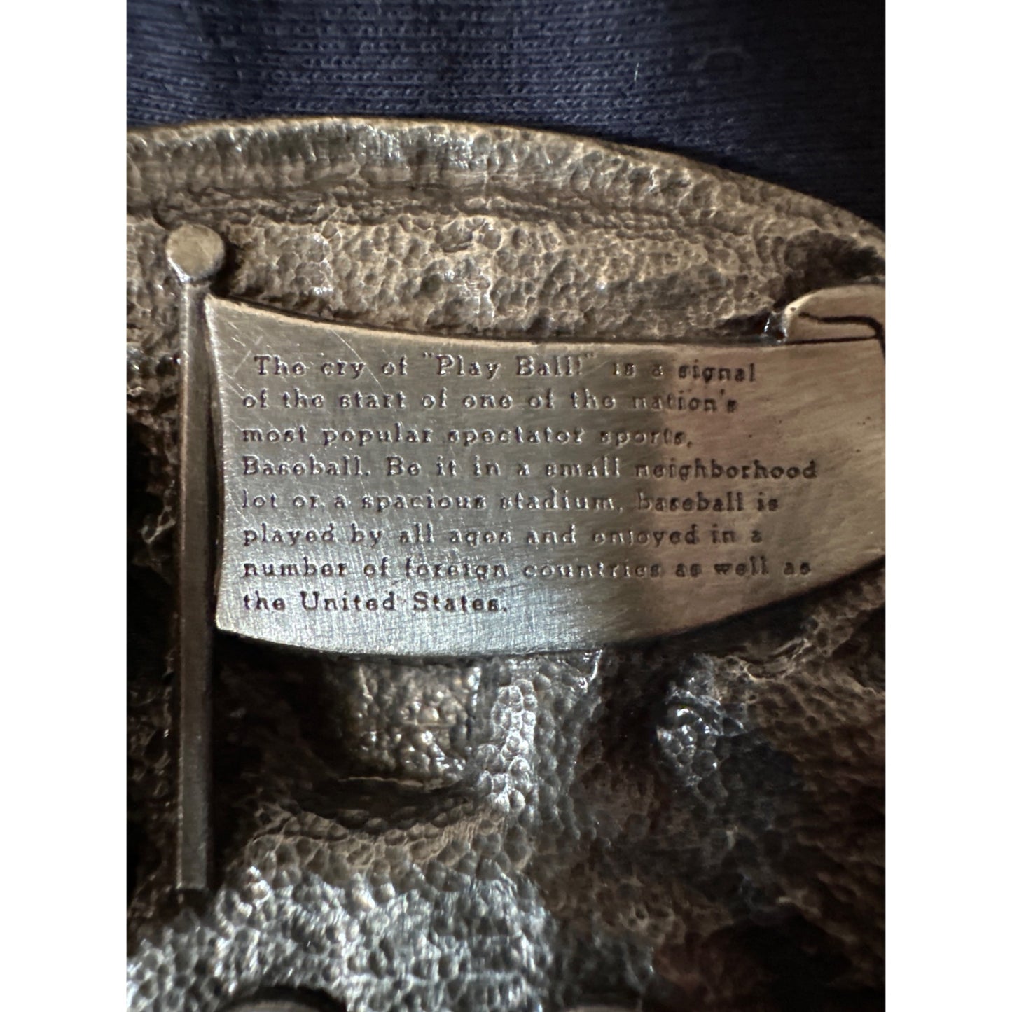 Bergamot Brass Works Baseball Belt Buckle - Americas Favorite Pastime Theme