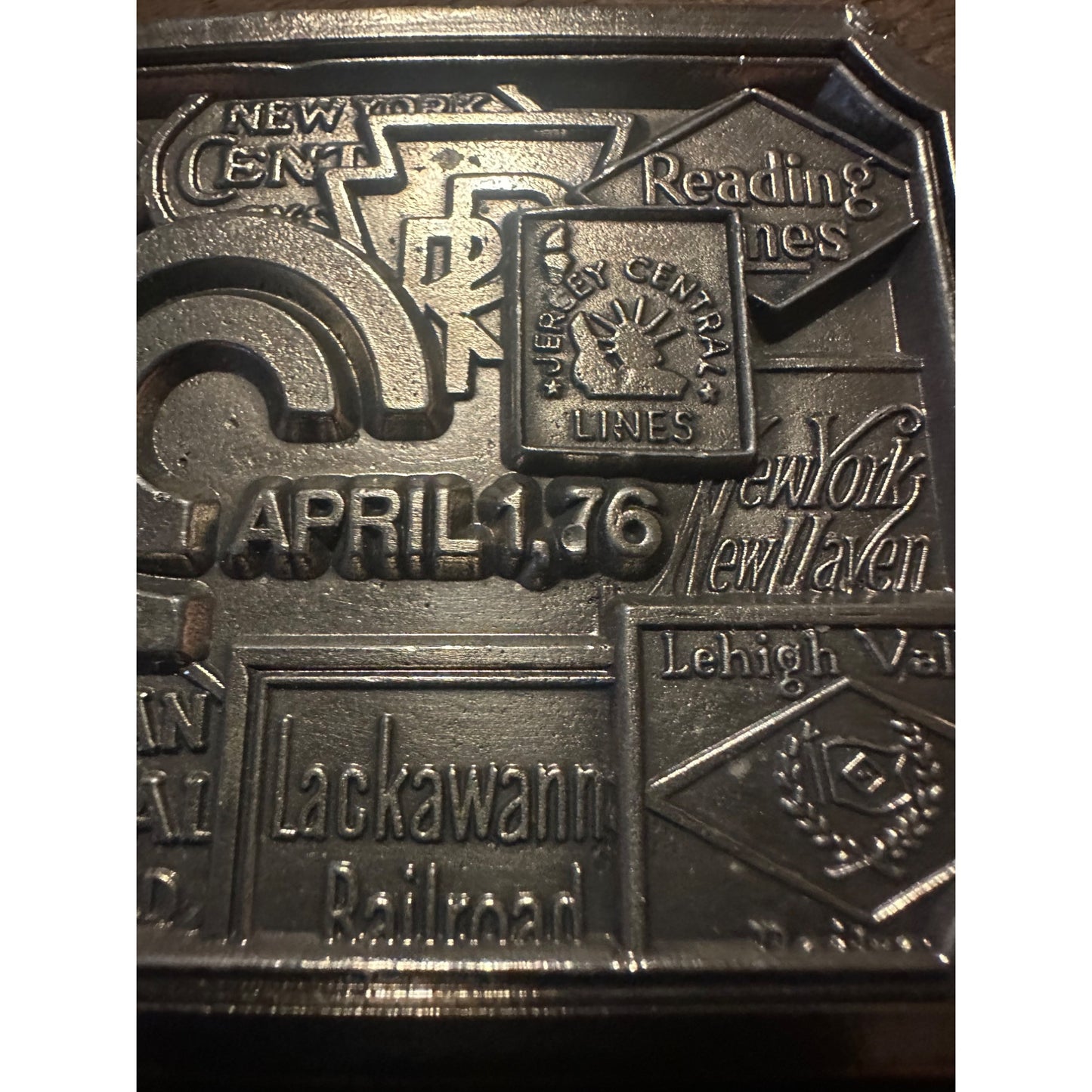 Koleaco Conrail Railroad Commemorative Belt Buckle April 1976