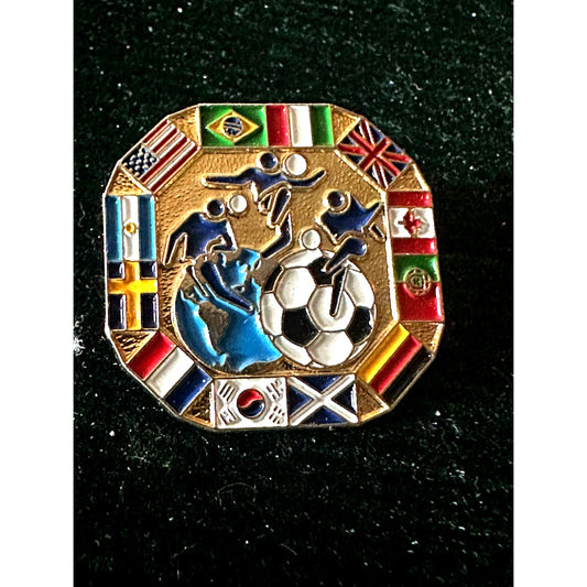 Soccer World Flags men’s national team Gold Enamel Lapel Pin By Sport Pins