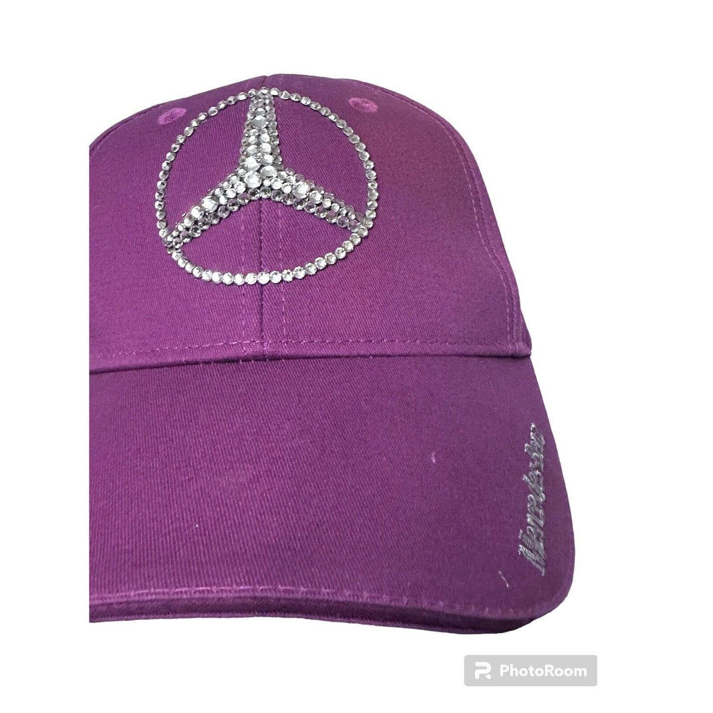 Mercedes Benz Bling 3D Logo Hat Cap With Crystals  Pink Adjustable