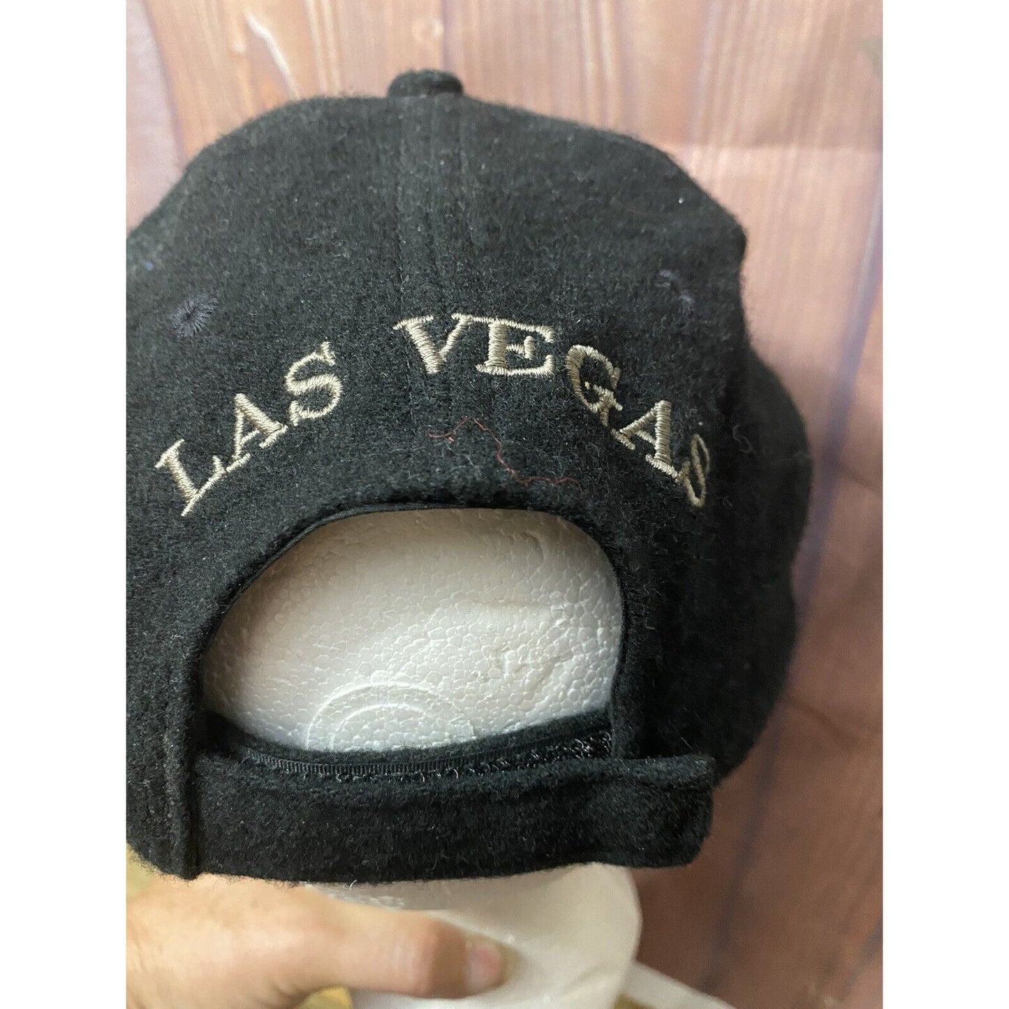 Planet Hollywood LAS VEGAS Pewter Logo Adjustable Hat Cap Wool Blend 1995