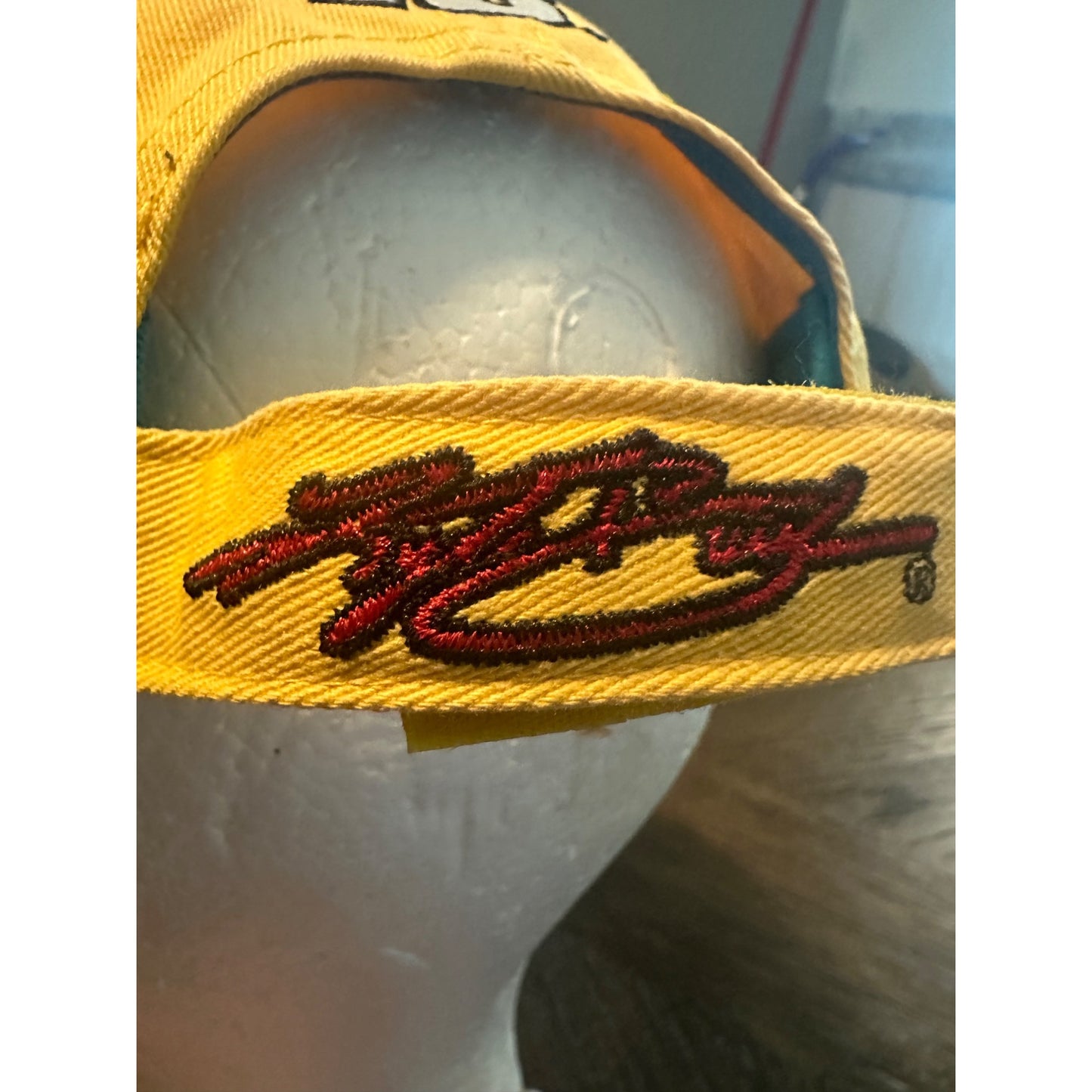 M&M's NASCAR Chase Authentics Hat Adjustable Kyle Busch 2014 Yellow & White embroidered