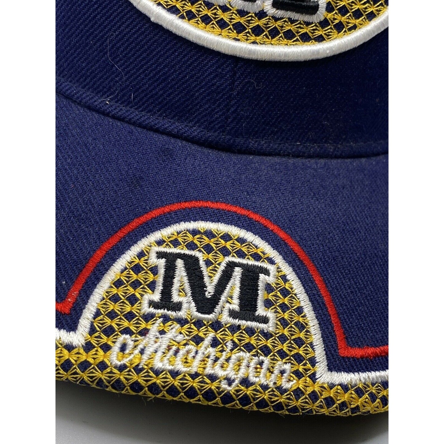 Michigan  Embroidered Blue  Maize Seasonal Headwear Adjustable Cap / Hat