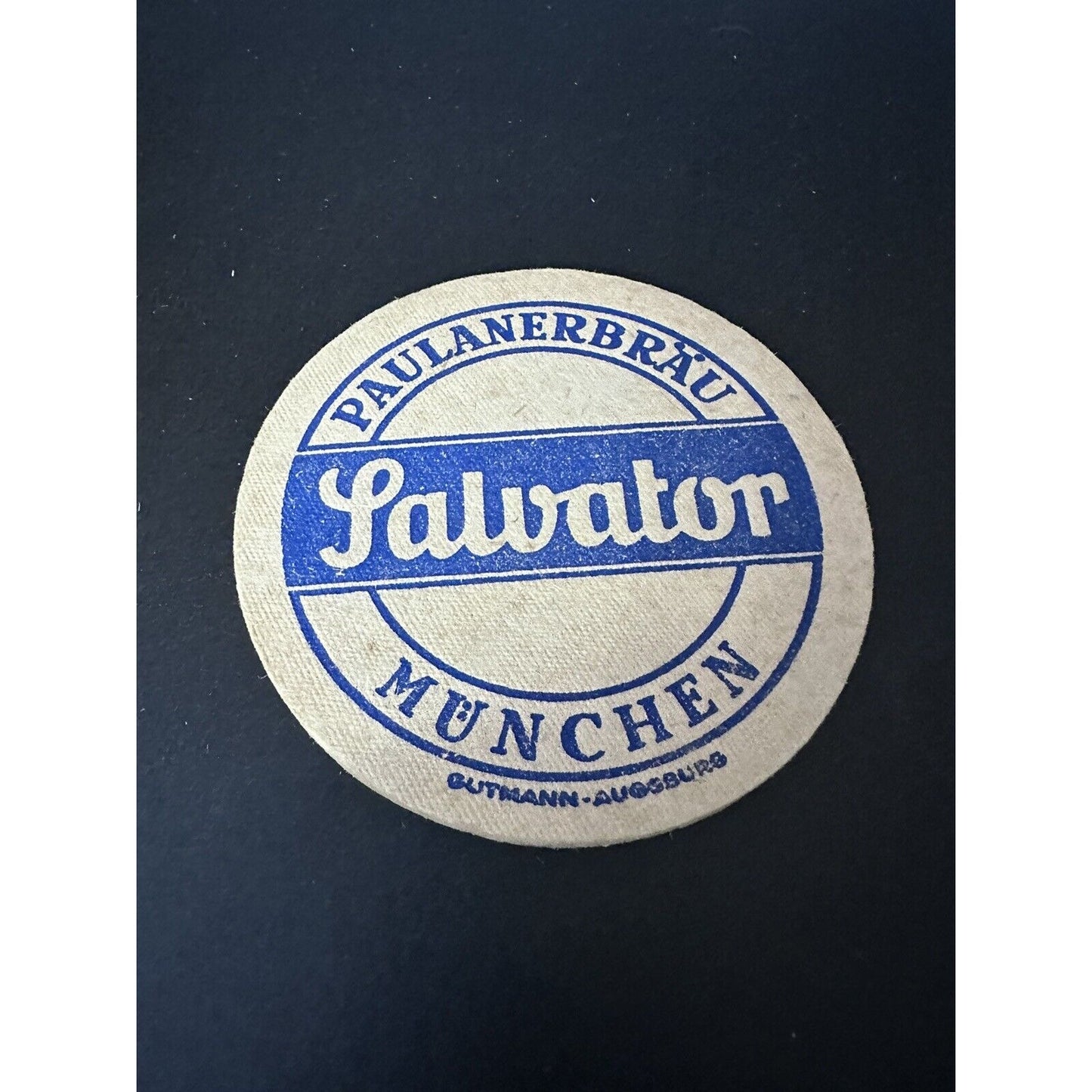 GERMAN BEER MAT COASTER 1960's Salvator Paulaner Brewery