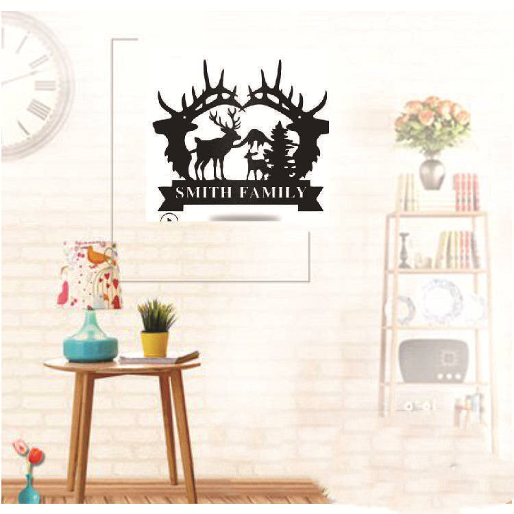 Custom Metal Iron Wall Decor Deer Art Craft