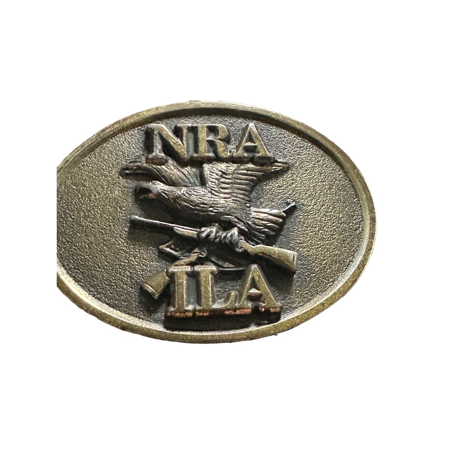 National Rifle Association NRA ILA Brass Belt Buckle USA vintage