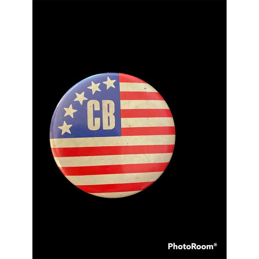 1974 RUSS BERRIE & COMPANY INC GENUINE CBer PIN BADGE CB American Flag