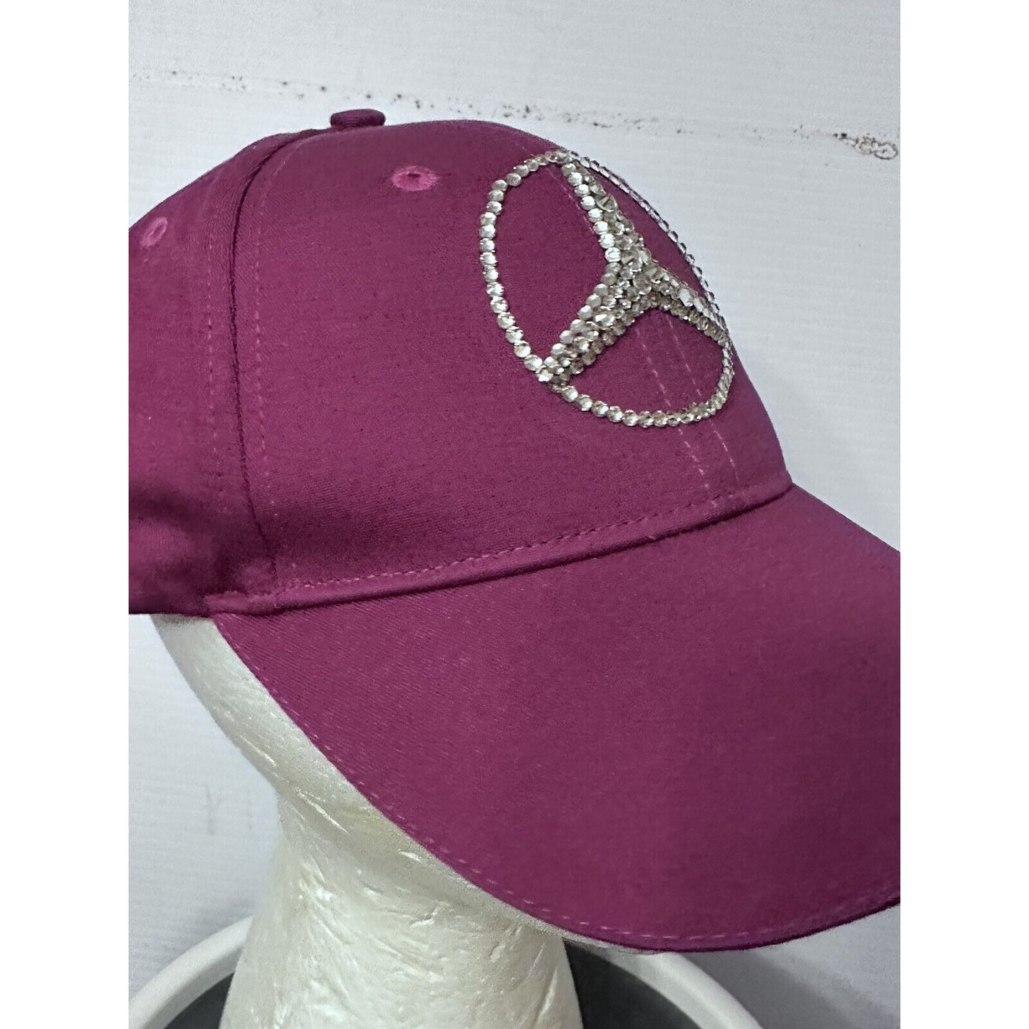 Mercedes Benz Bling 3D Logo Hat Cap With Crystals  Pink Adjustable