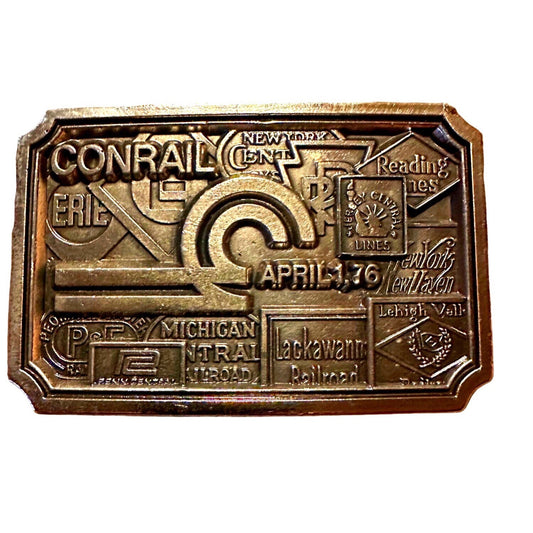 Koleaco Conrail Railroad Commemorative Belt Buckle April 1976