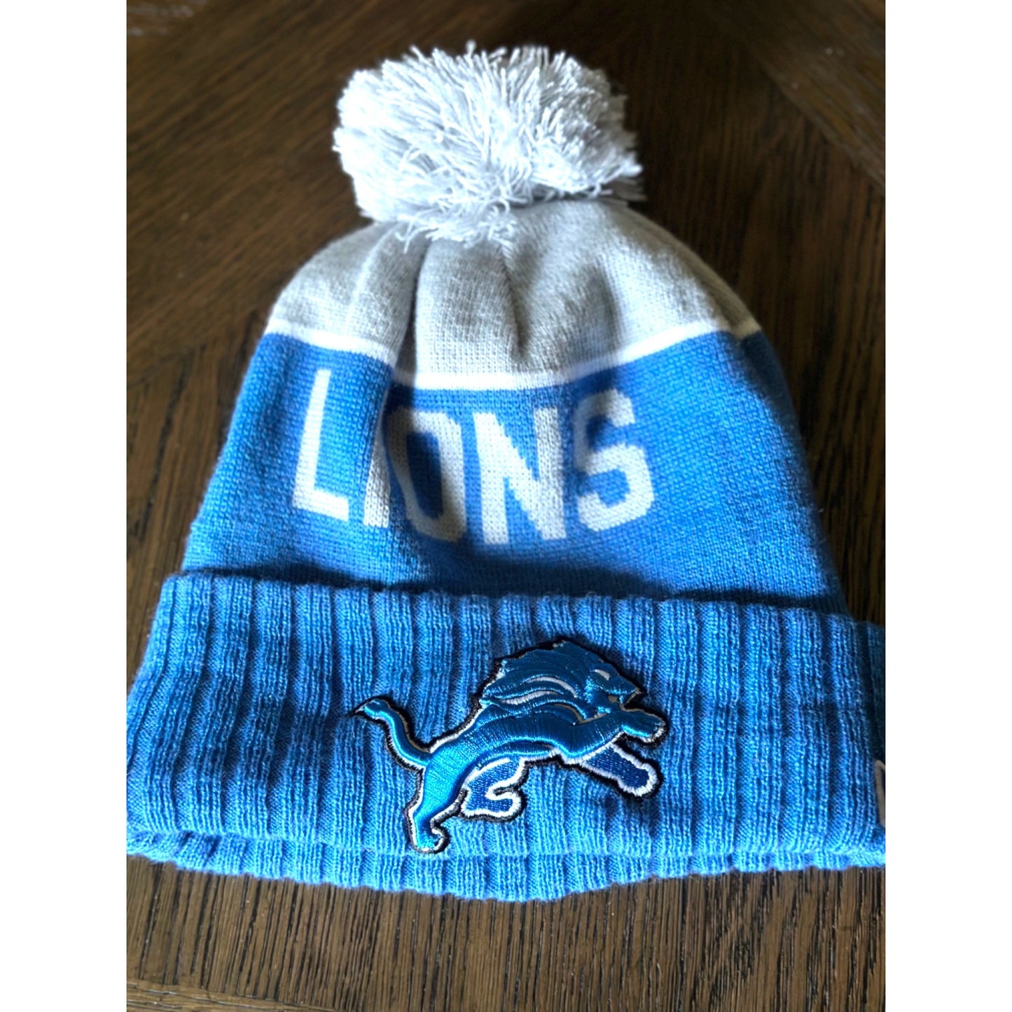 Detroit Lions New Era NFL Beanie Hat With Pom One Size Fits Most football