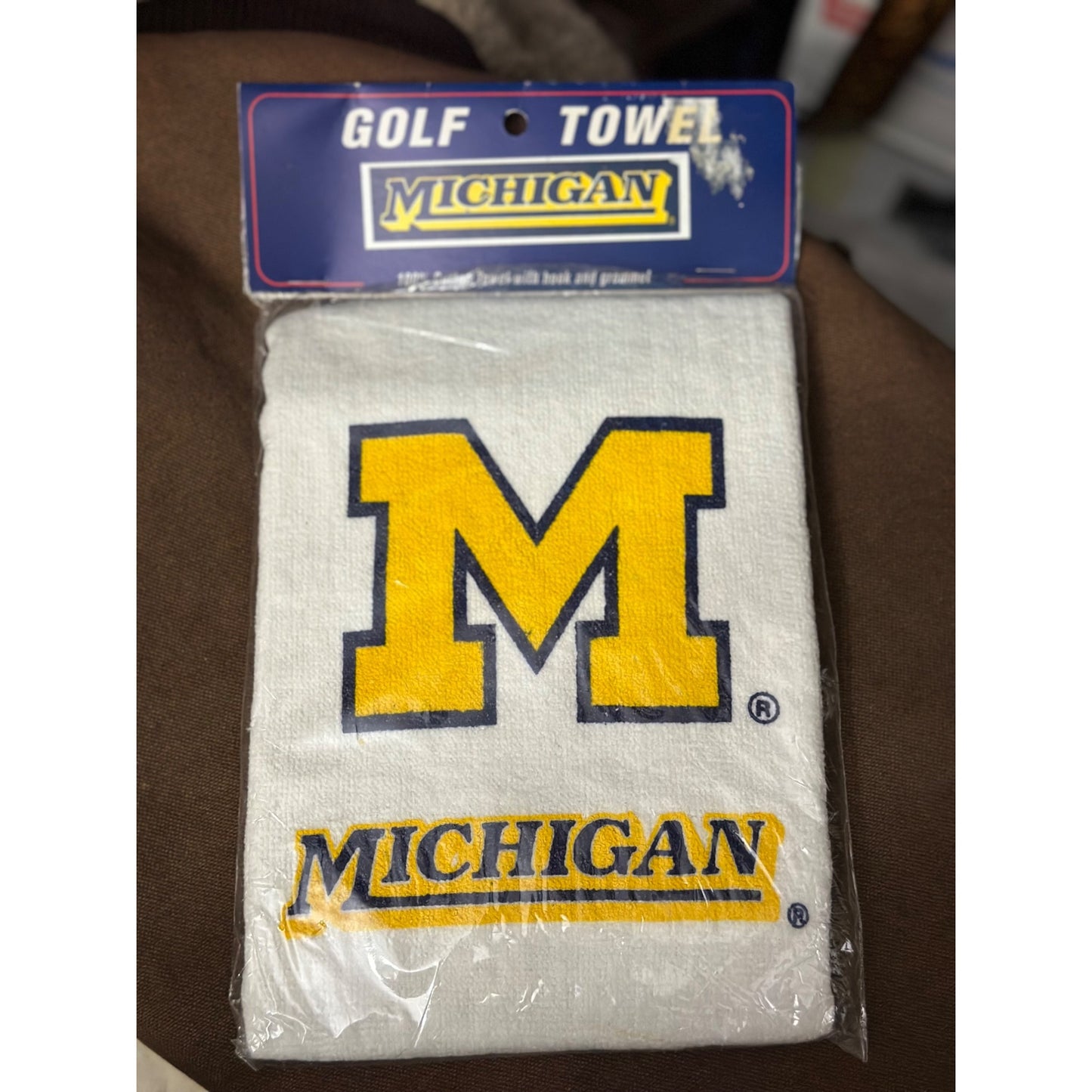 University Of Michigan Golf Towel With Hook & Grommet