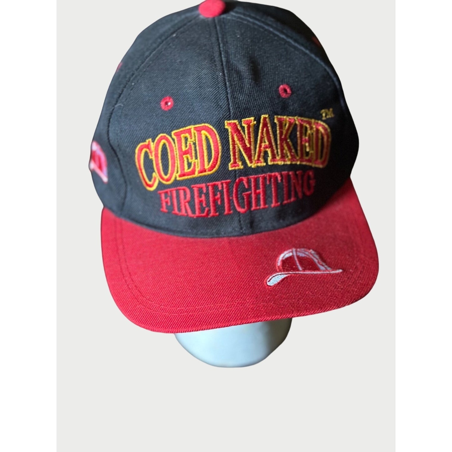 Coed Naked Firefighting Hat - "Find 'Em Hot Leave 'Em Wet" - Adjustable Snapback Embroidered