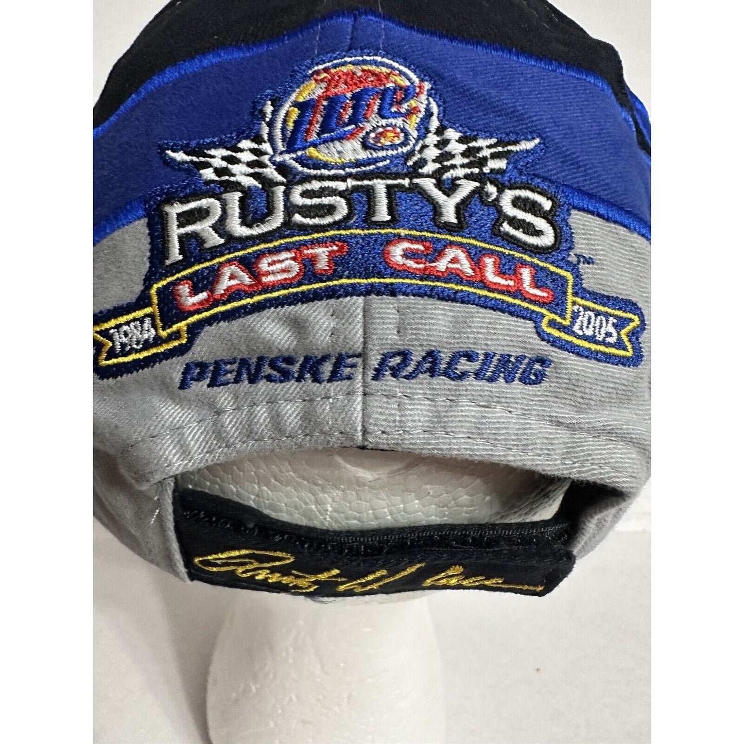 MILLER LITE RUSTY'S LAST CALL NASCAR HAT 1984-2005 PENSKE RACING #2 Embroidered