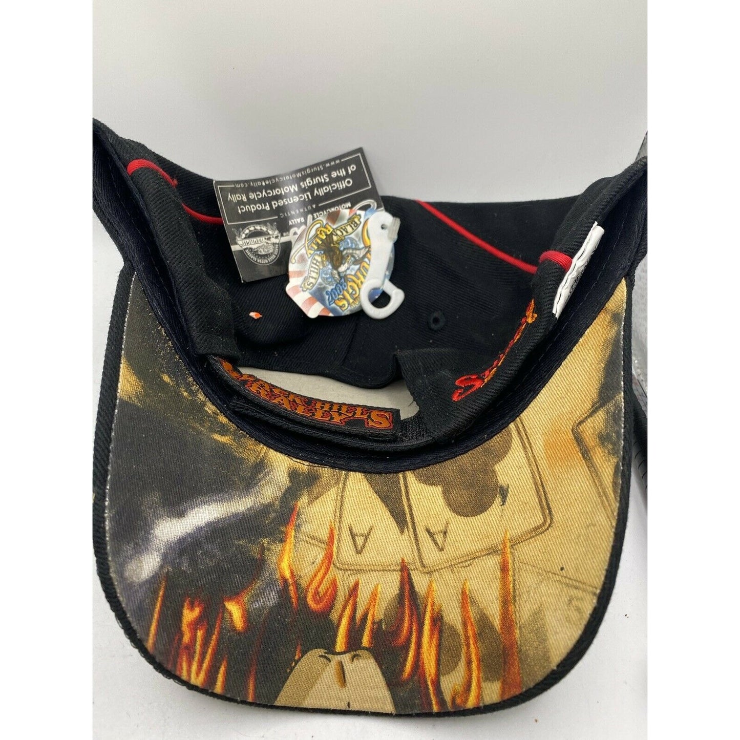 Flames Skull Cowboy Hat Sturgis  2007 rally 67th annual Rally adjustable hat NWT