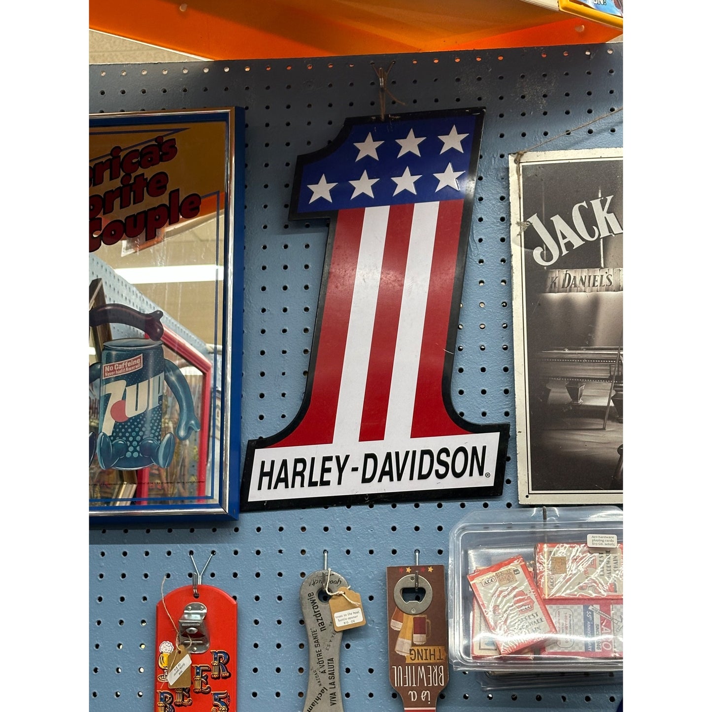 Harley-Davidson Number One Patriotic Metal Wall Sign