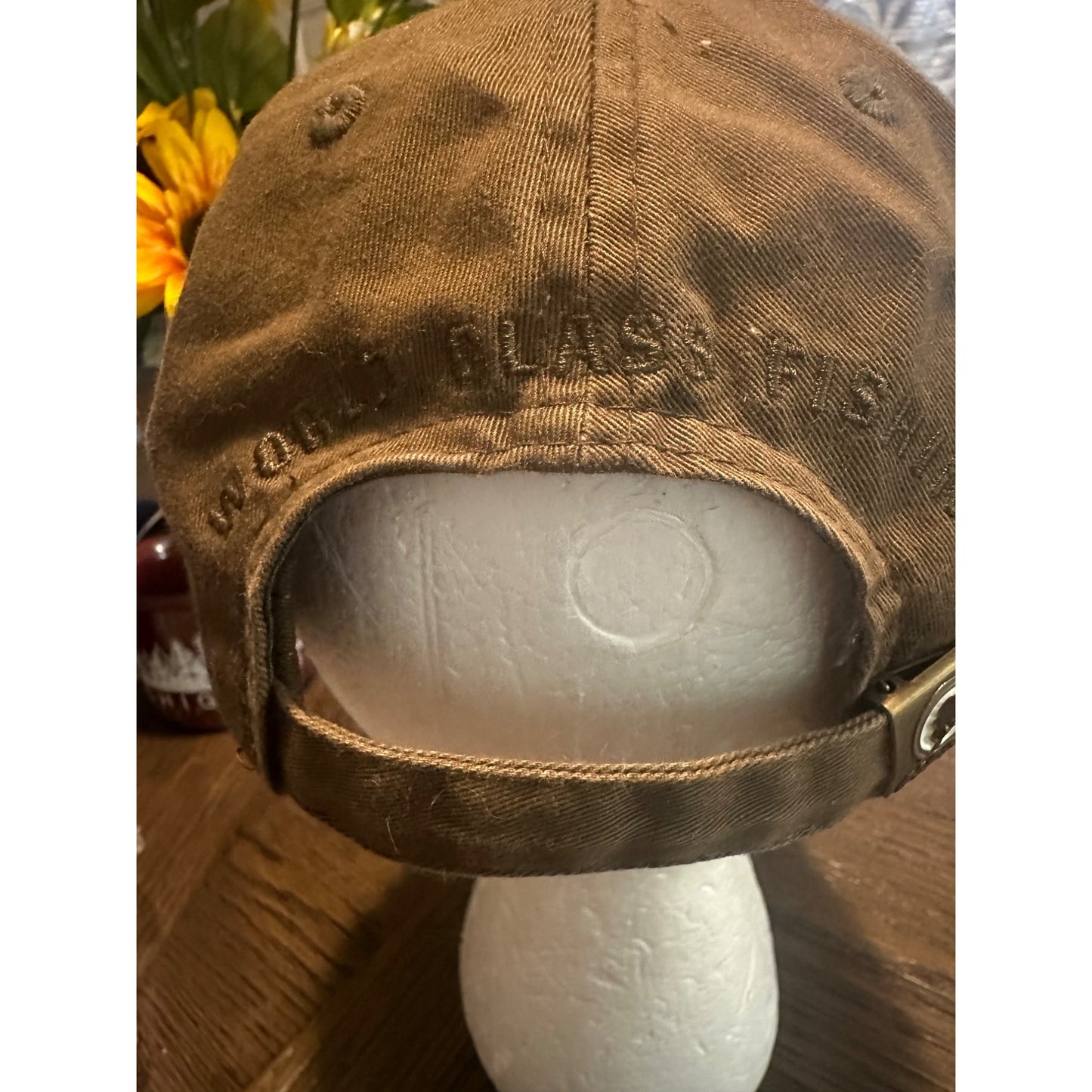 Alaska Cap By Arctic Circle Enterprises LLC - Embroidered Brown Men's Hat Fish Design & Adjustable Strap