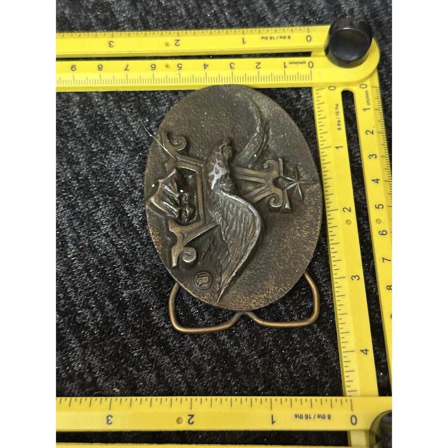 1970s Anheuser Busch Eagle Logo Solid Brass Belt Buckle P-168