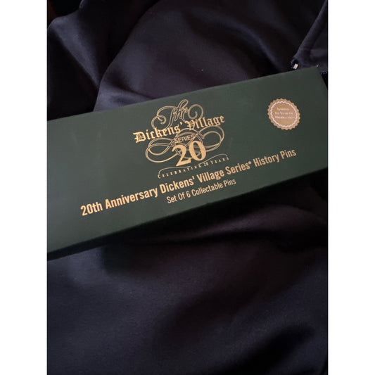 20th Anniversary Dickens Village Series History Pins Set Of 6 Collectible