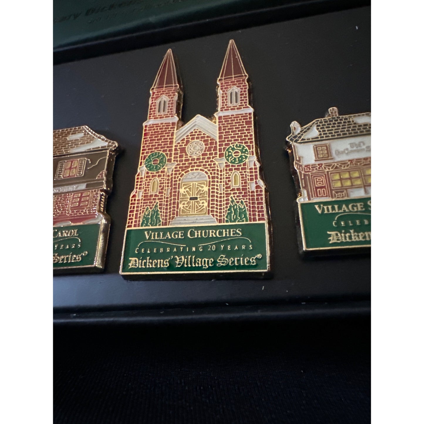 20th Anniversary Dickens Village Series History Pins Set Of 6 Collectible