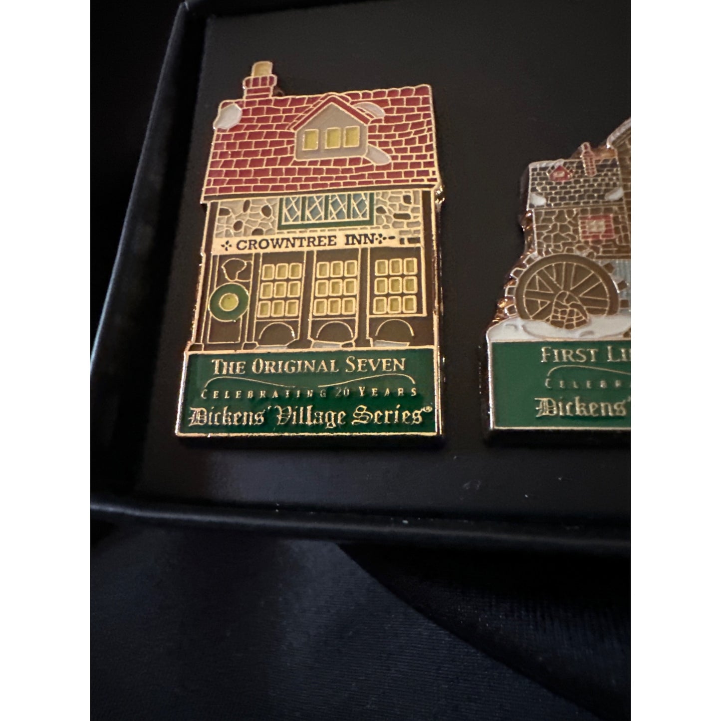 20th Anniversary Dickens Village Series History Pins Set Of 6 Collectible