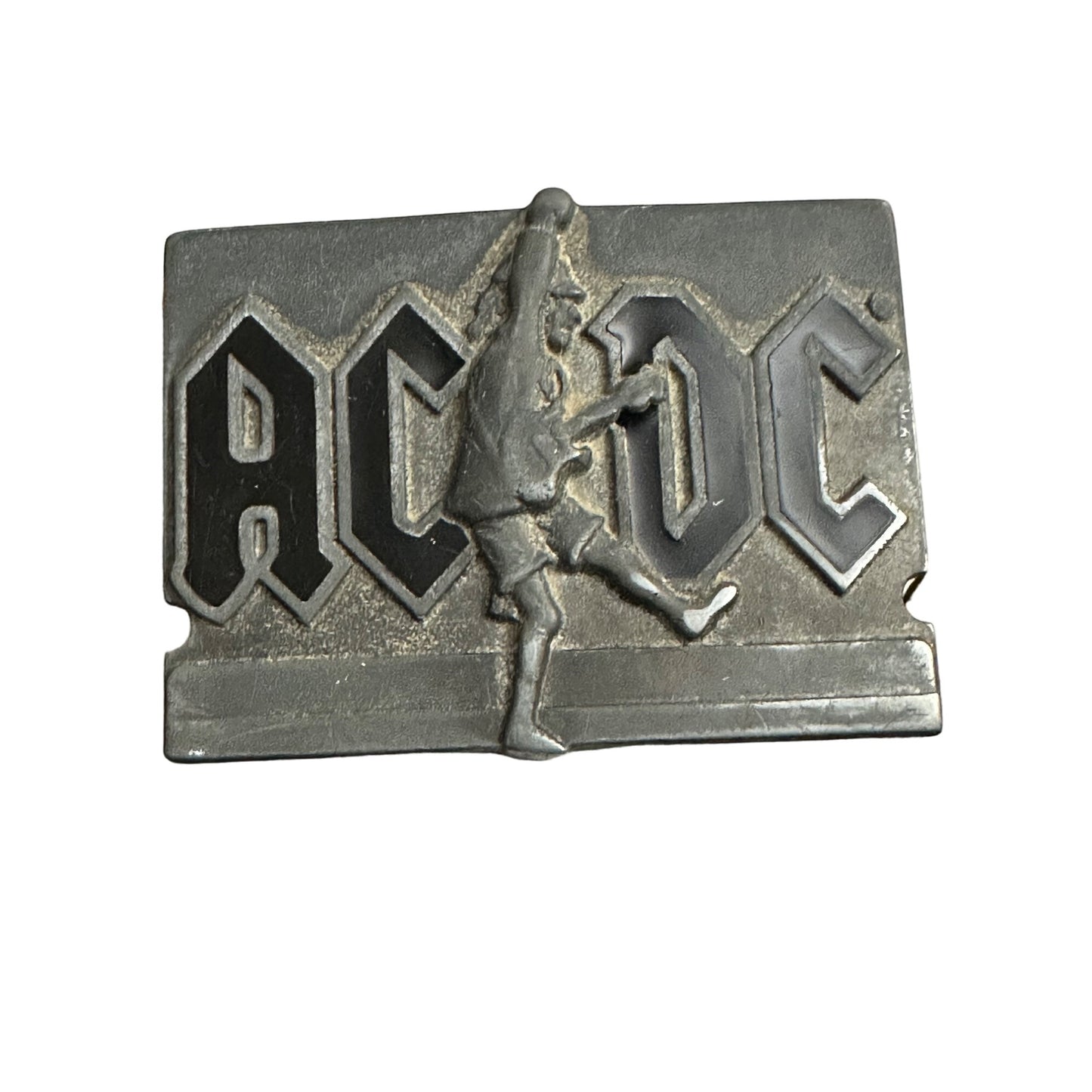 AC/DC Belt Buckle With Leather Strap