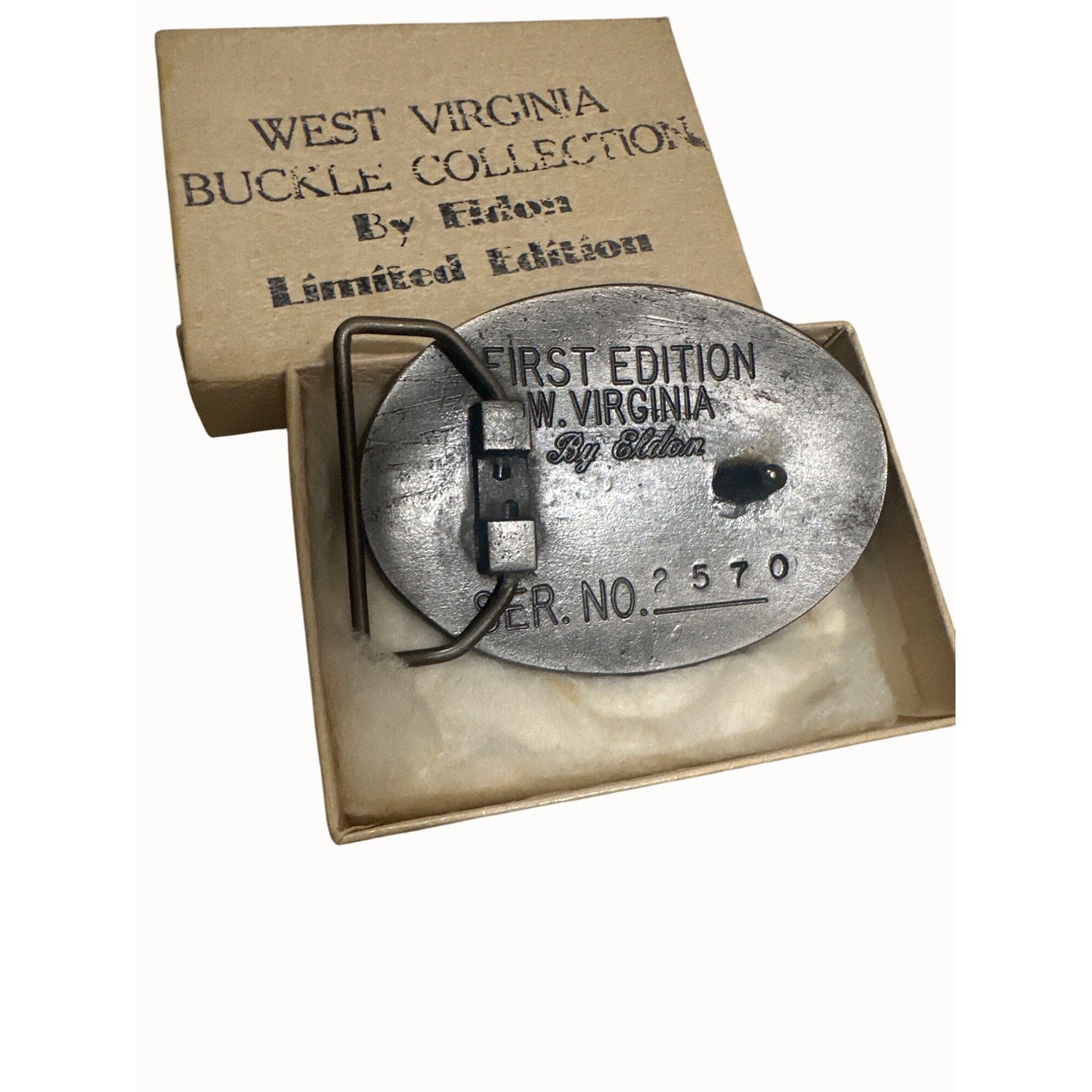 Eldon West Virginia Buckle Limited First Edition serial number + box