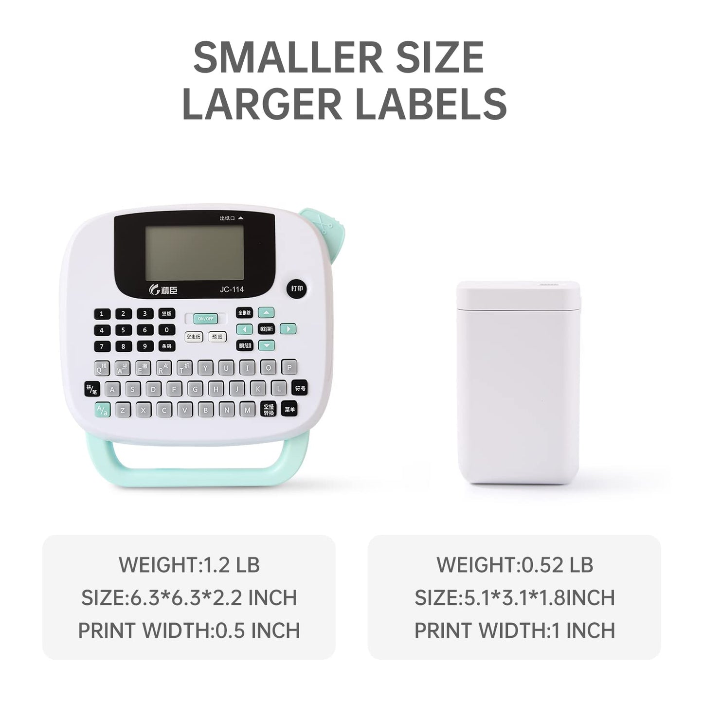 NIIMBOT D110 Label Maker Machine with Tape, Small Label Printer Bluetooth Connection Multiple Templates Available for Phone Easy to Use for Office Home Organization Rechargeable White