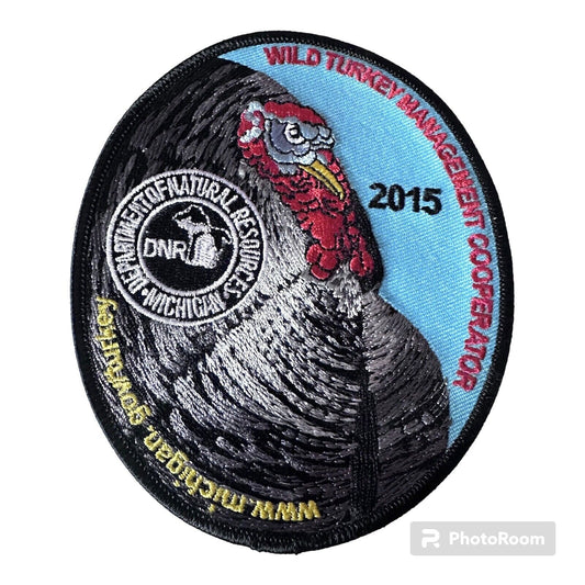 2015  Michigan DNR Wild Turkey Management Cooperation Embroidered Patch