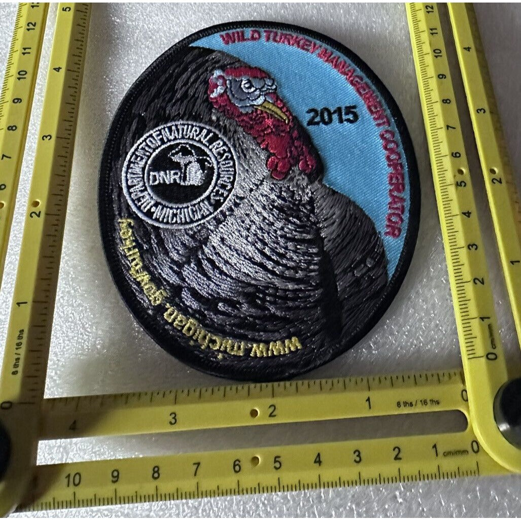 2015  Michigan DNR Wild Turkey Management Cooperation Embroidered Patch