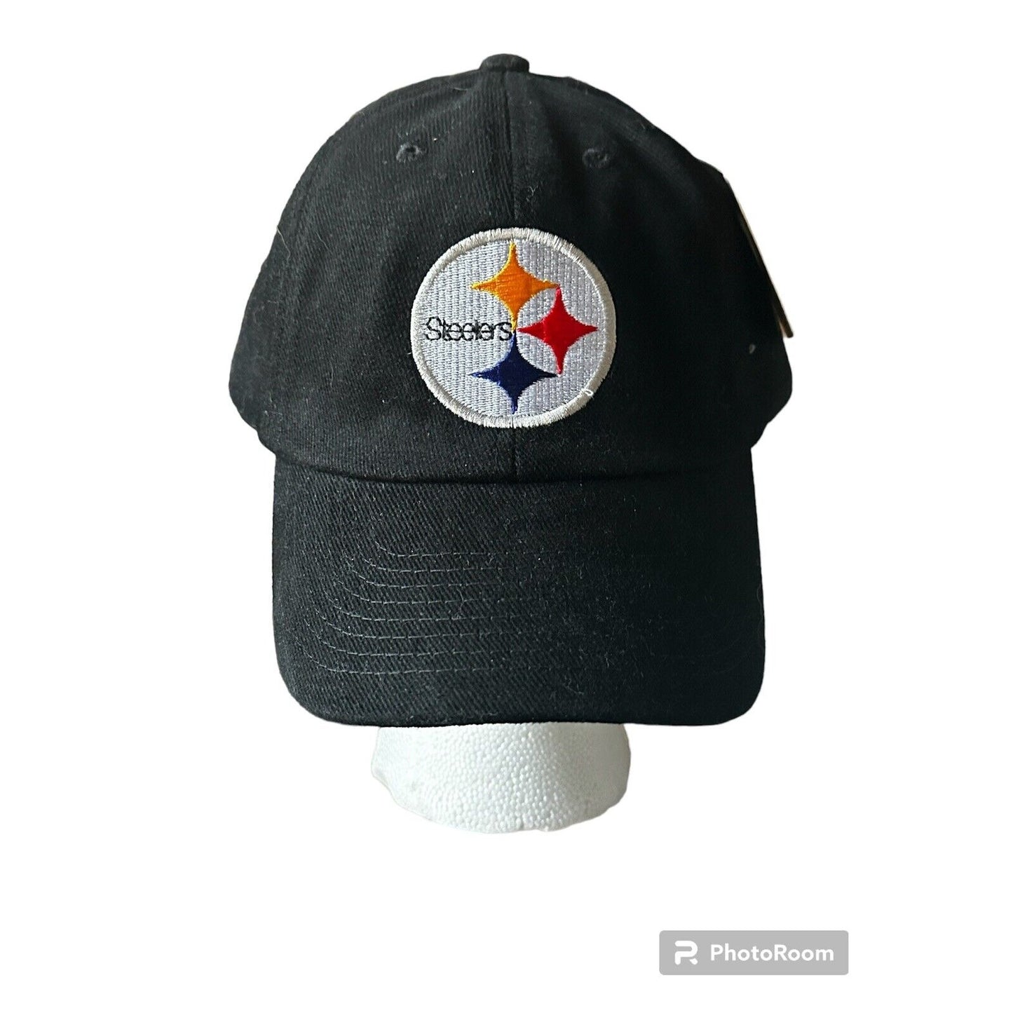 Reebok Black Pittsburg Steelers Hat Cap NFL Football Embroidery Adjustable