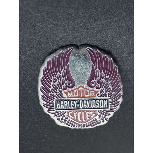 HARLEY DAVIDSON PIN Solid brass Wings Colorful Motorcycle Biker