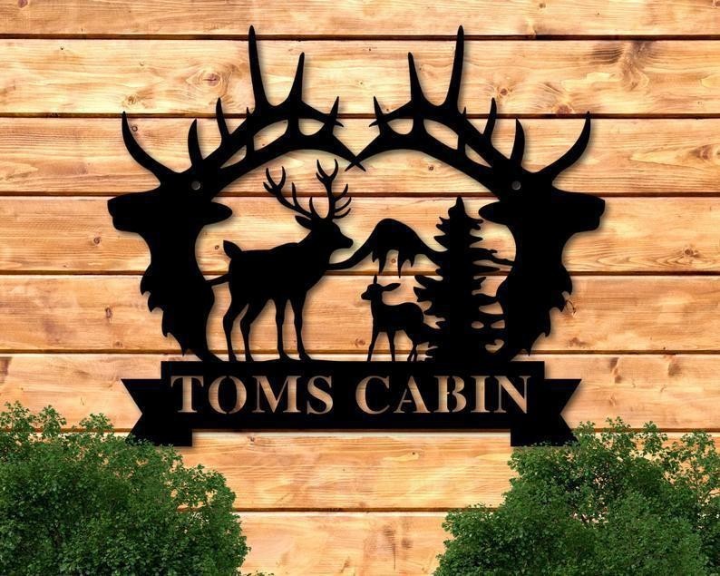 Custom Metal Iron Wall Decor Deer Art Craft