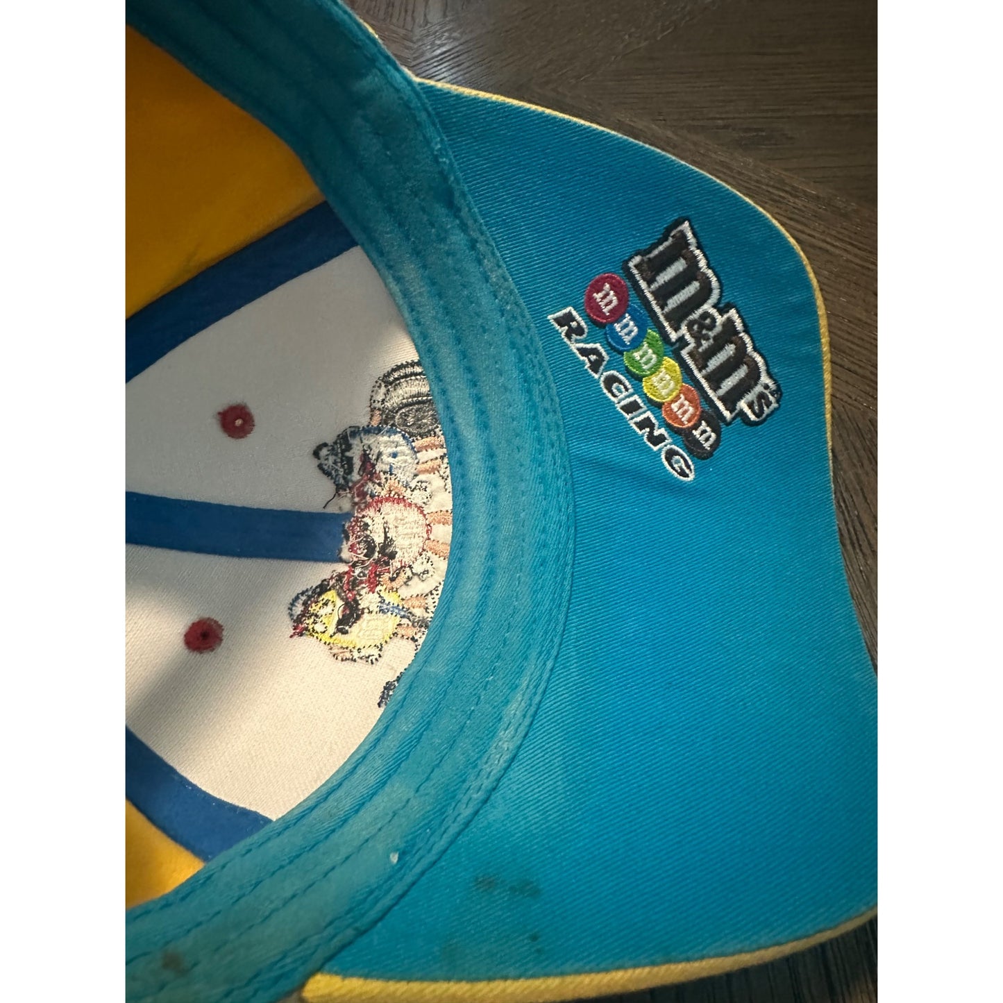 M&M's NASCAR Chase Authentics Hat Adjustable Kyle Busch 2014 Yellow & White embroidered