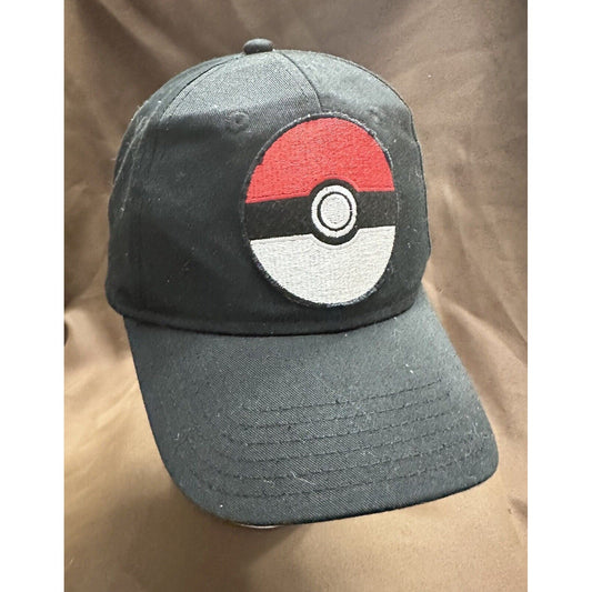 90s Pokemon Ball Embroidered Black SnapBack One Size OTTO  Cap Hat