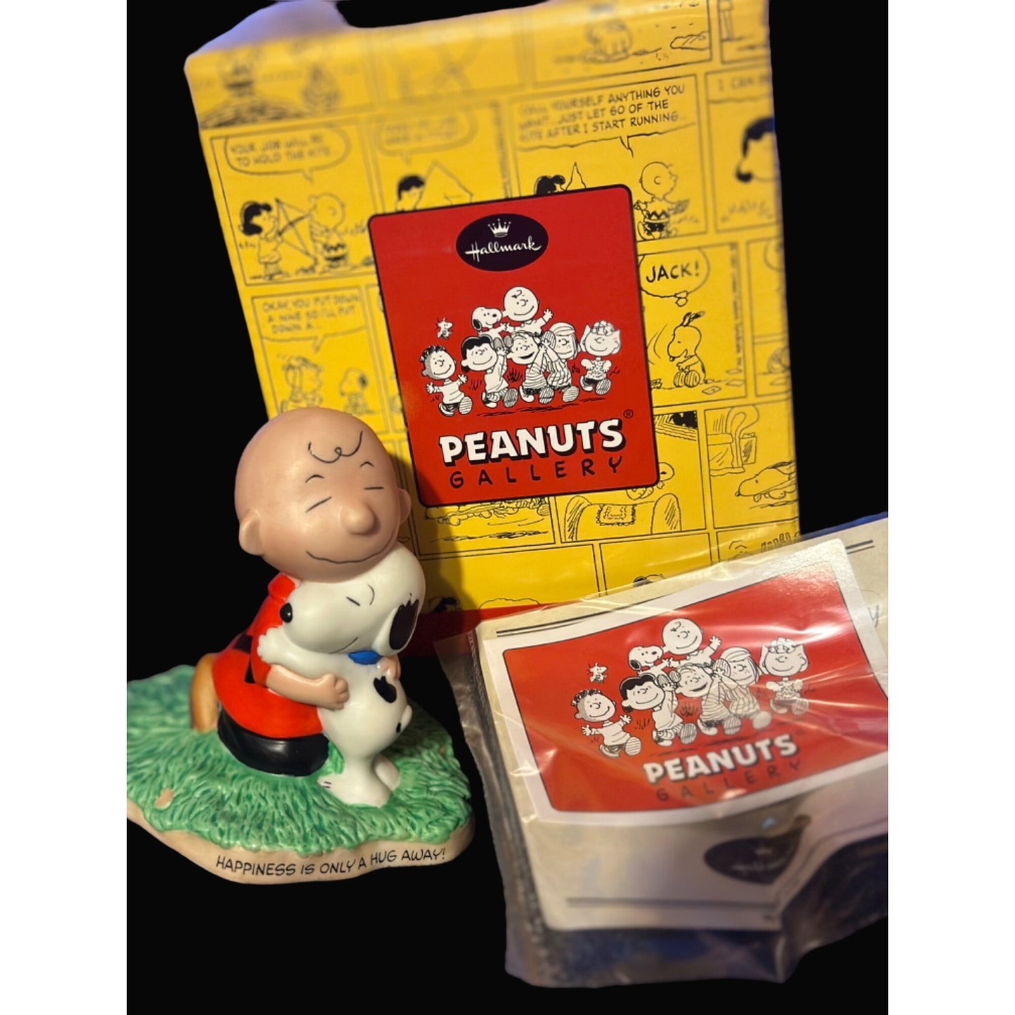 Peanuts Gallery Hugs Figurine Limited Edition Charlie Brown & Snoopy Hallmark